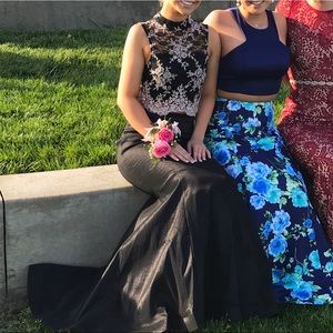 Black two Piece Prom Dress
